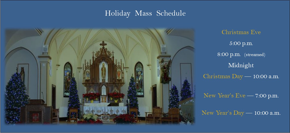 2024 Holiday Mass Schedule